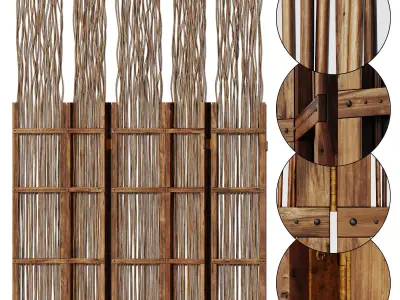 Screen branch crooked decor n2 3D model