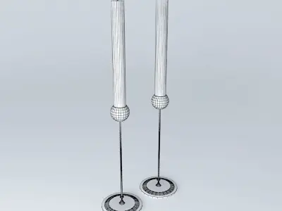 candlestick candlestick two candle holders Free 3D model
