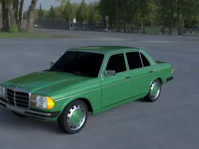 Mercedes-Benz W123 HDRI 3D model
