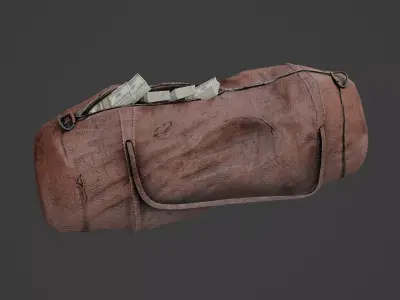 Leather Sport Bag Game Ready Model Low-poly 3D model