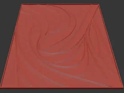  Large Colorful Abstract Wood Carved Wall Art 3D model
