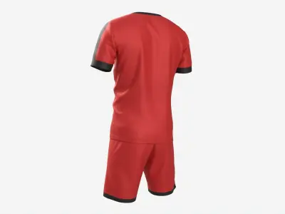 Soccer T-shirt and Shorts Red 3D model