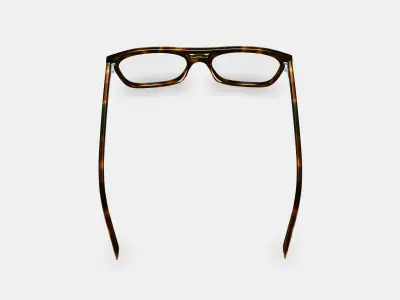 Benicio Eyeglasses in Ristretto Tortoise Low-poly 3D model