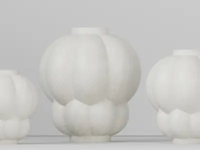 Uva Vase Small off-white matte 3D model