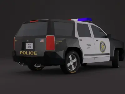 Police 4x4 Vehicle Low-poly 3D Model 3D model