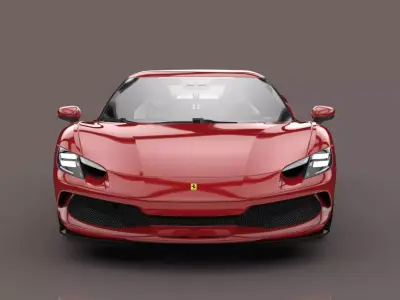 FERRARI 296GTB  Low-poly 3D model