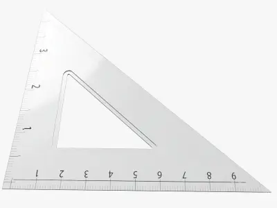Ruler three-sided 02 3D model