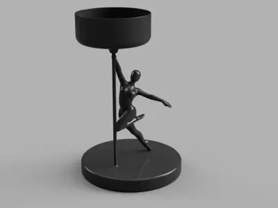 Dancer Aroma Candle Holder 3D print model