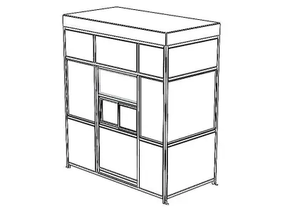 Portable Toll Booth Free 3D model