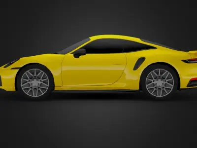 porsche 911 turbo S Low-poly 3D model by One1Steven