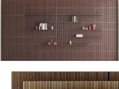 Decorative wall panel set 10 3D model