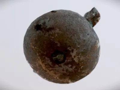 Two jaguars peruvian bronze artifact 3D model