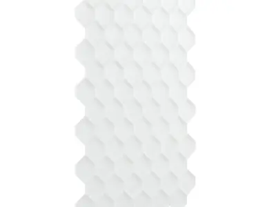 White Hexagonal Wall Panel 3D model