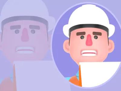 Stylized 3D Male Architect Character - Pointing with Anger 3D model