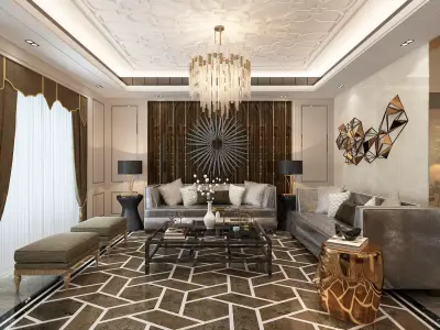 luxury interior home 3D model