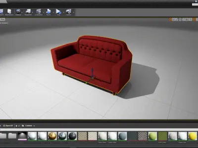 Onkel 2 Seater Sofa UE4 3D model