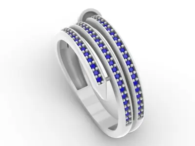Jewelry Diamond Ring Model RG102 Free 3D print model