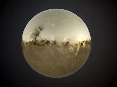 Metal Brass Finger Prints Seamless PBR Texture Texture