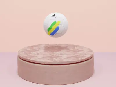  Quality Adidas Soccer Ball Low-poly 3D model