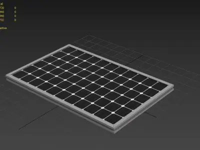 Solar Panel M01 Low-poly 3D model
