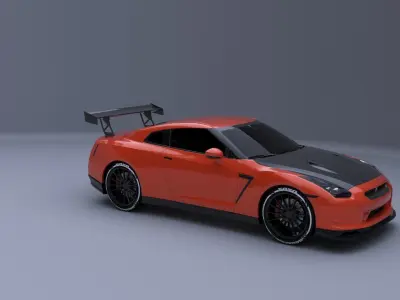 Nissan GTR  SPAC V10   MODIFIED Low-poly 3D model