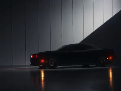 Dodge Challenger SRT Hellcat - Rigged 3D model