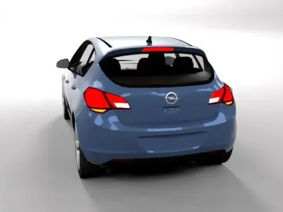 OPEL ASTRA J 2013 LOWPOLY Low-poly 3D model