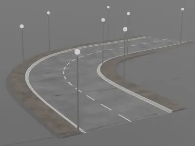 City Main Road 3D model