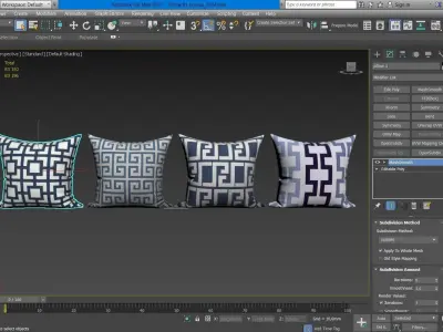 Decorative pillows Houzz set 081 3D model