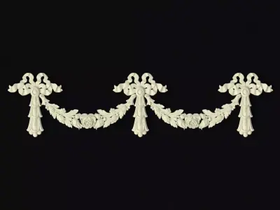 Central decor ornament for furniture 3D model 733