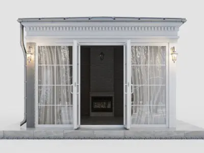 All-season gazebo-pavilion 3D model