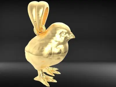 chick pendant 3D print model