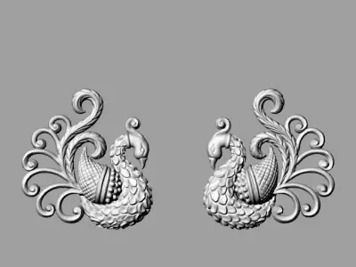 Peacock 3d model 3D print model