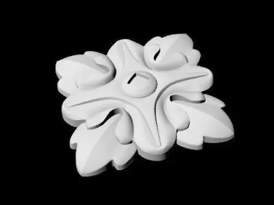 Central decor ornament for furniture 3D model 278