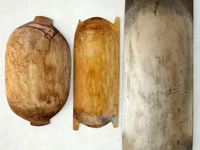 Antique Dough Bowls 3 3D model