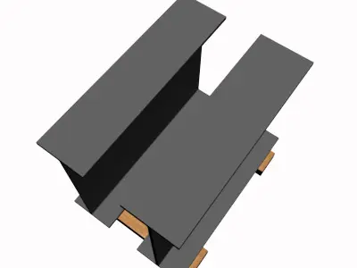 W21 Wide Flange Beam 3D model