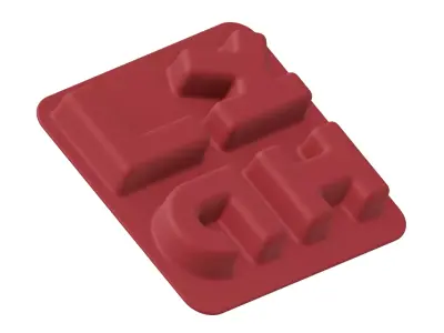 Plastic Elegant Alphabetical Plate 3D model