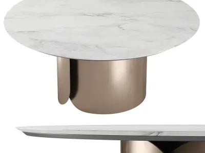 Olivya Stone Aural round dining table 3D model
