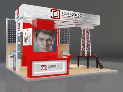 Booth Exhibition Stand a158  3D model