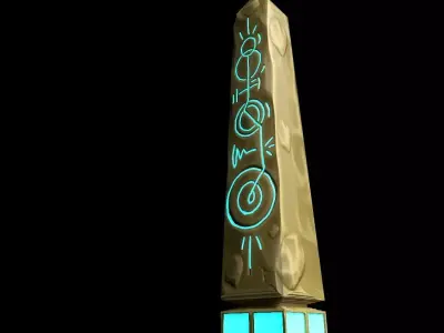 Asset Obelisc Low-poly Low-poly 3D model