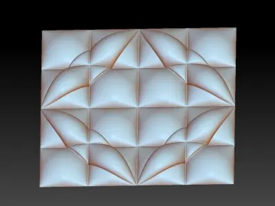 3D WALLPANEL 600MM x 600MM 3D model
