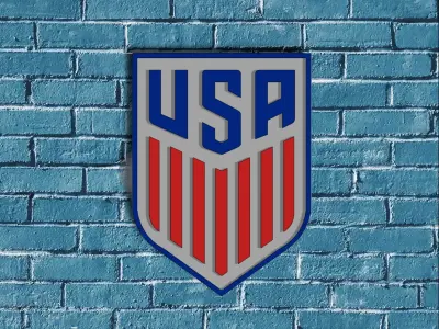 USA national soccer team emblem 3D print model