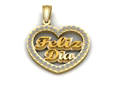 Luxury Gold Pendant 3D print model