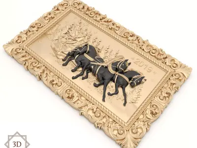 Panel 8 - New Year Santa Claus 3D model