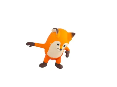 Rigged Fox Character 3D model