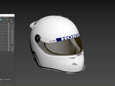 F1 Racing Helmet Low-poly 3D model