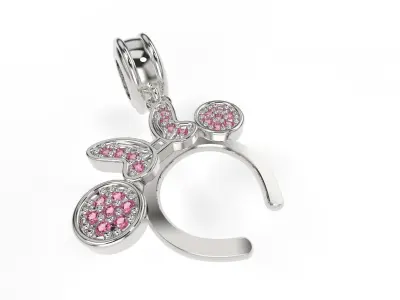 Charm Mouse headband with gems 3D print model
