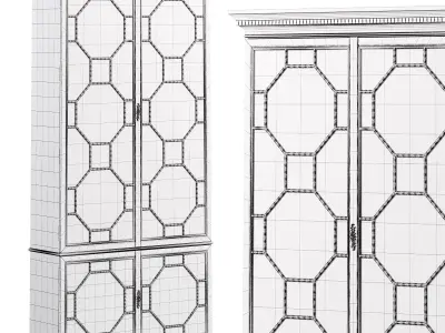 CHINESE CHIPPENDALE DISPLAY CABINET by Bakerfurniture 3D model