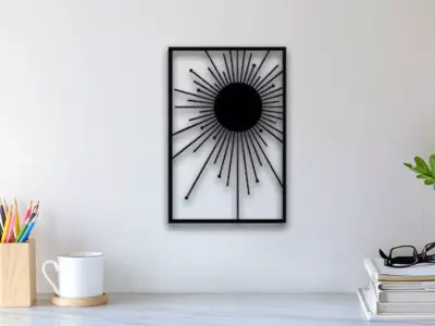 Sun Wall Art 3D print model get