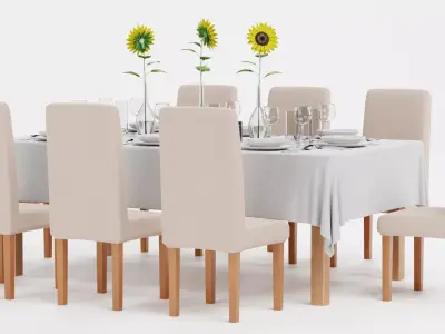 -Restaurant Table FULL V1- 3D model